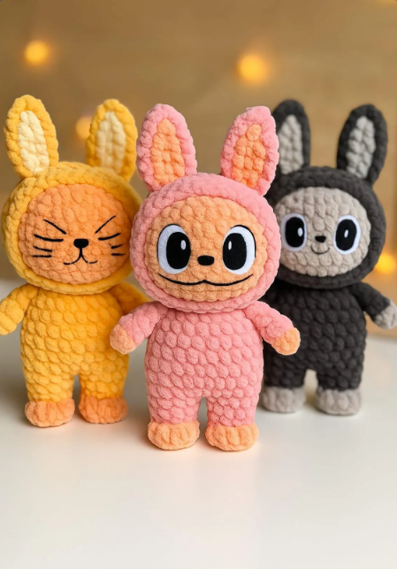 Amigurumi Labubu Crochet Pattern | Smiling Bunny CROCHET PATTERN Cute Plush Toy for Beginners | crochet doll pattern |easy crochet pattern