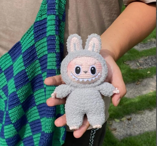 Smiling Bunny CROCHET PATTERN, Labubu Inspired Amigurumi Plushies, Creepy Cute Monster Rabbit Toy, Ugly sweetie Lafufu