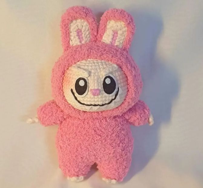 Smiling Bunny CROCHET PATTERN, Labubu Inspired Amigurumi Plushies, Creepy Cute Monster Rabbit Toy, Ugly sweetie Lafufu