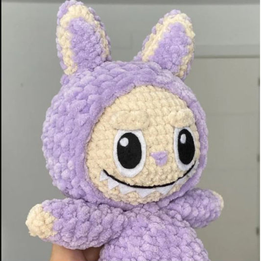 Labubu Inspired Crochet Pattern: Smiling Bunny Amigurumi (PDF Download)