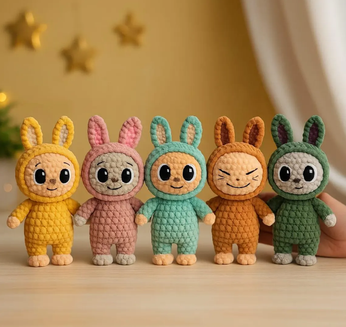 Amigurumi Labubu Crochet Pattern | Smiling Bunny CROCHET PATTERN Cute Plush Toy for Beginners | crochet doll pattern |easy crochet pattern